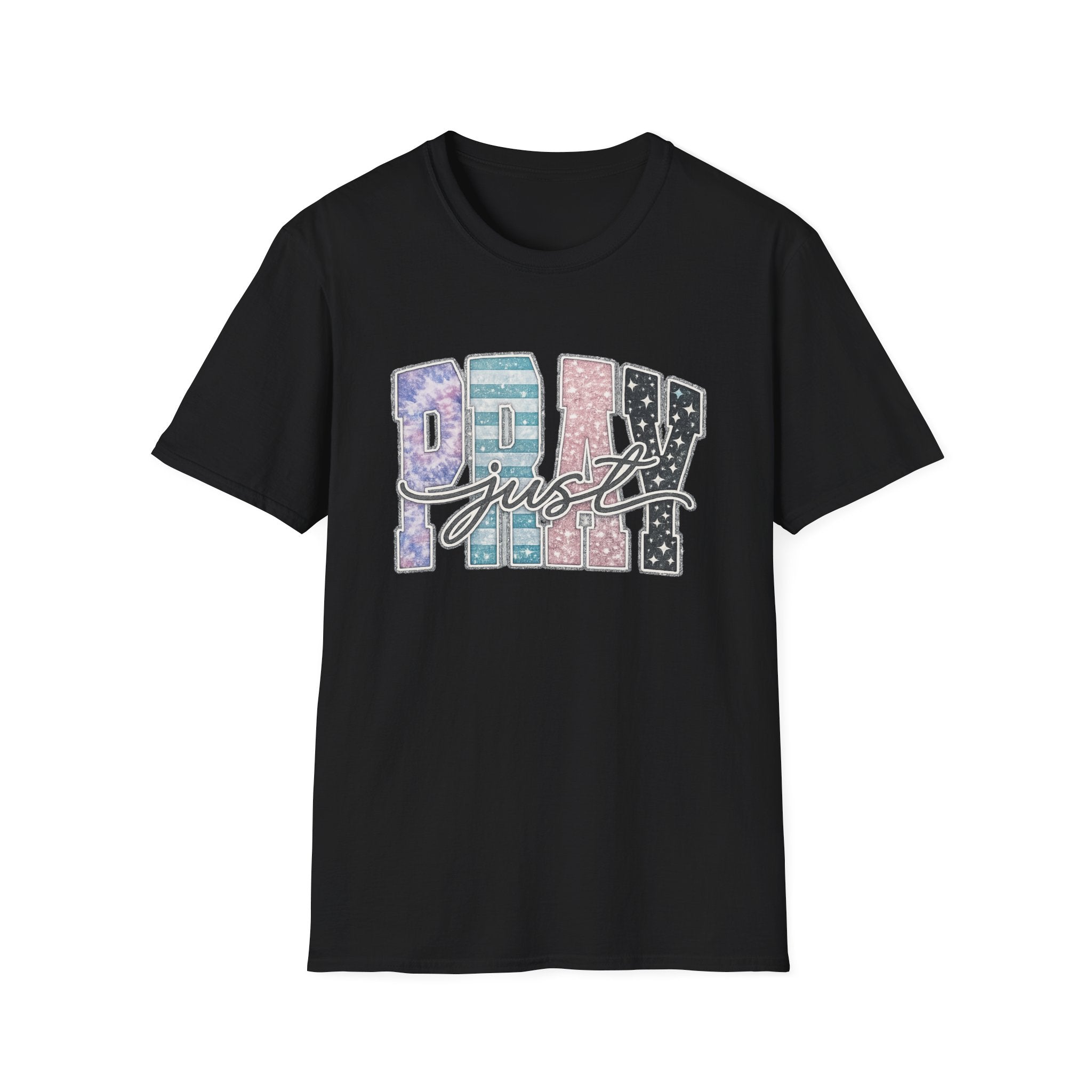 T-Shirt — "Busy Just" Pastel Pattern Graphic Tee