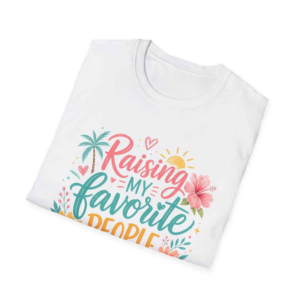Raising My Favorite People Floral T-Shirt — Motherhood Mom Shirt