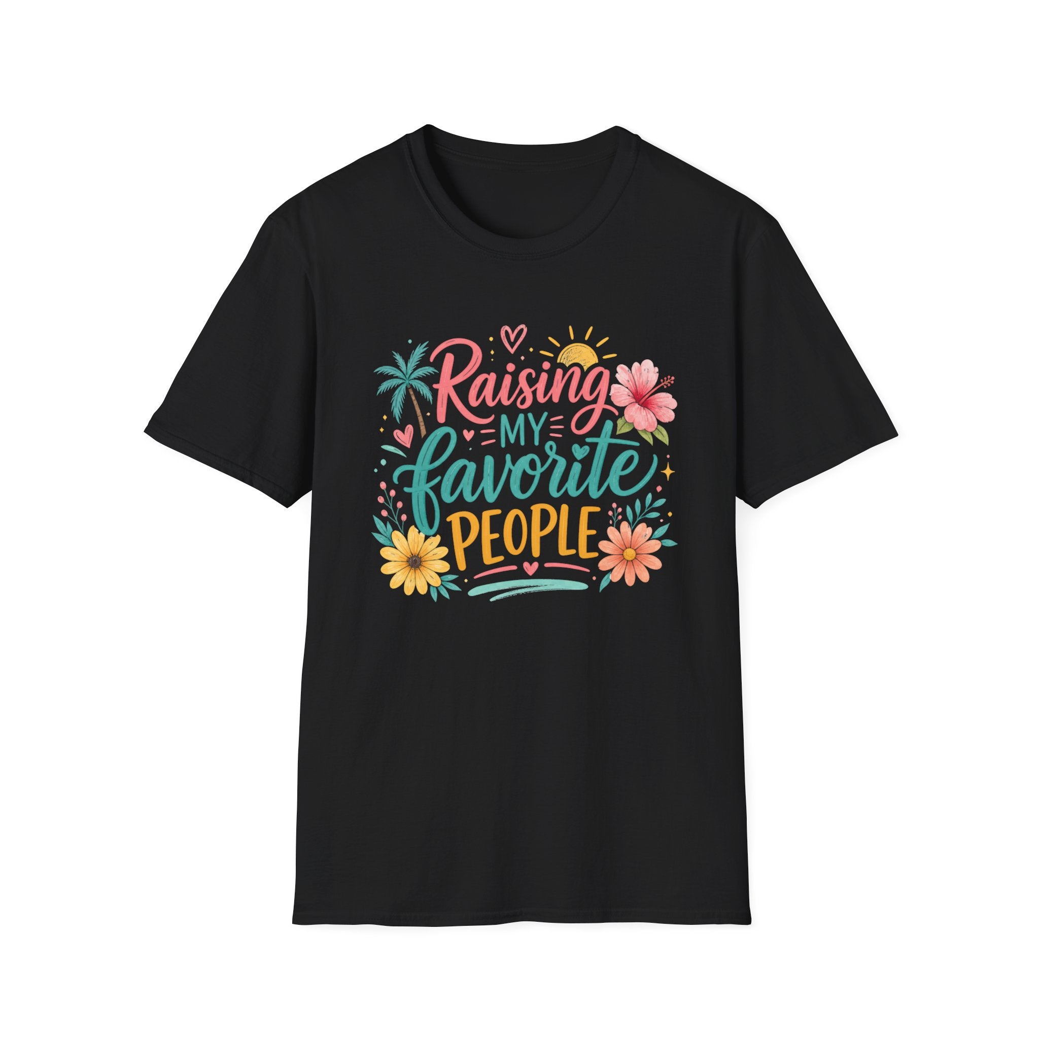 Raising My Favorite People Floral T-Shirt — Motherhood Mom Shirt