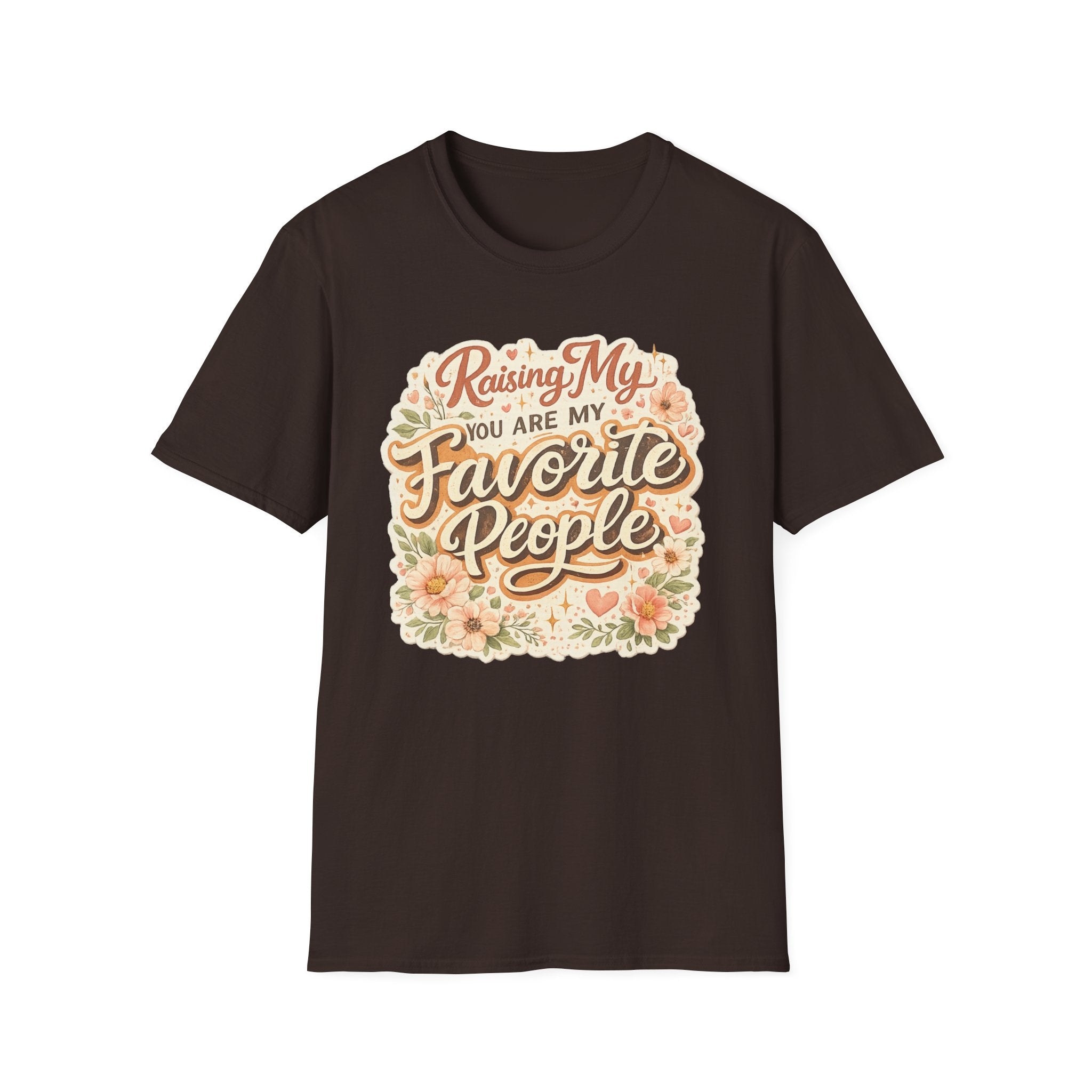 T-Shirt — "Raising My Favorite People" Floral Mom Shirt | Mother's Day Gift