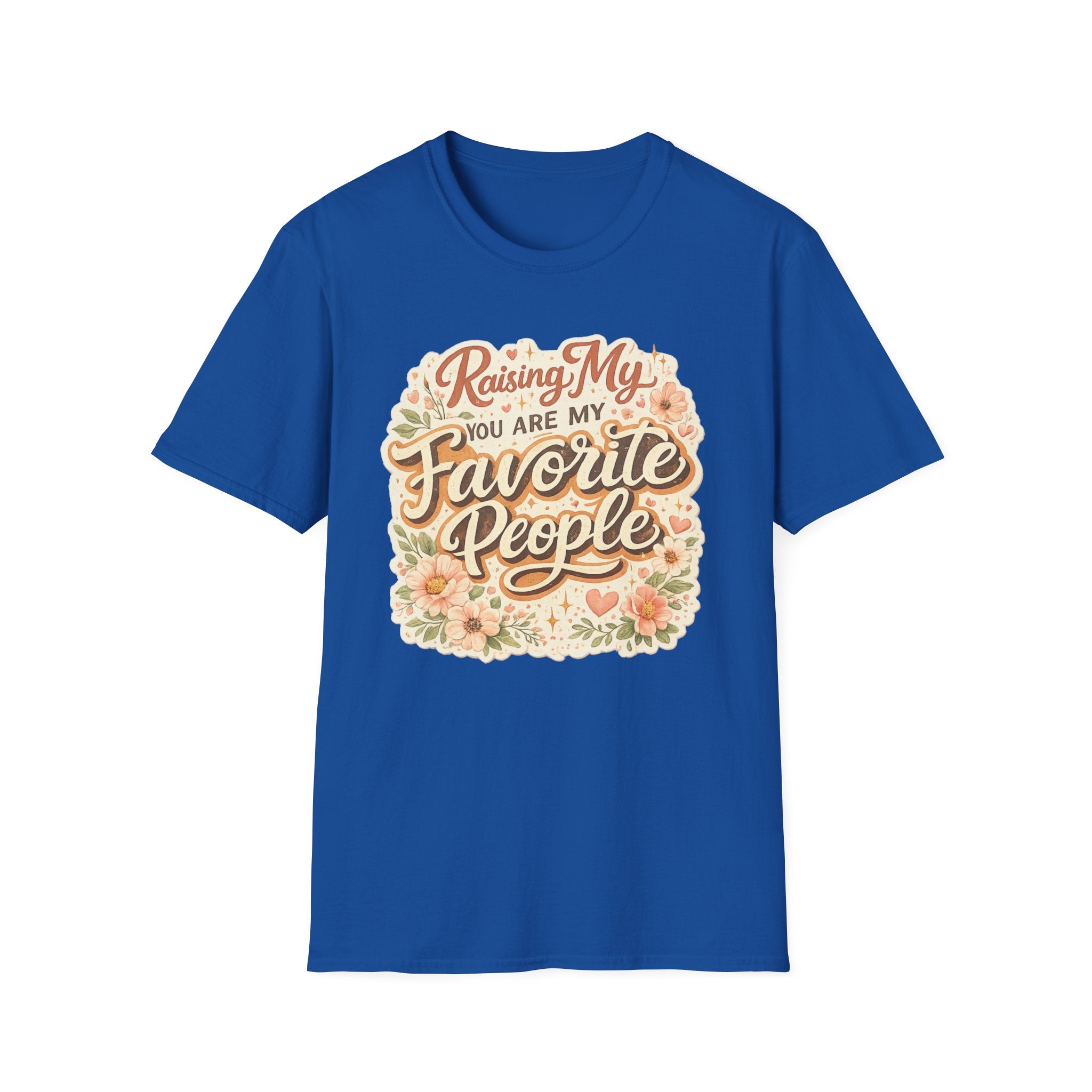 T-Shirt — "Raising My Favorite People" Floral Mom Shirt | Mother's Day Gift