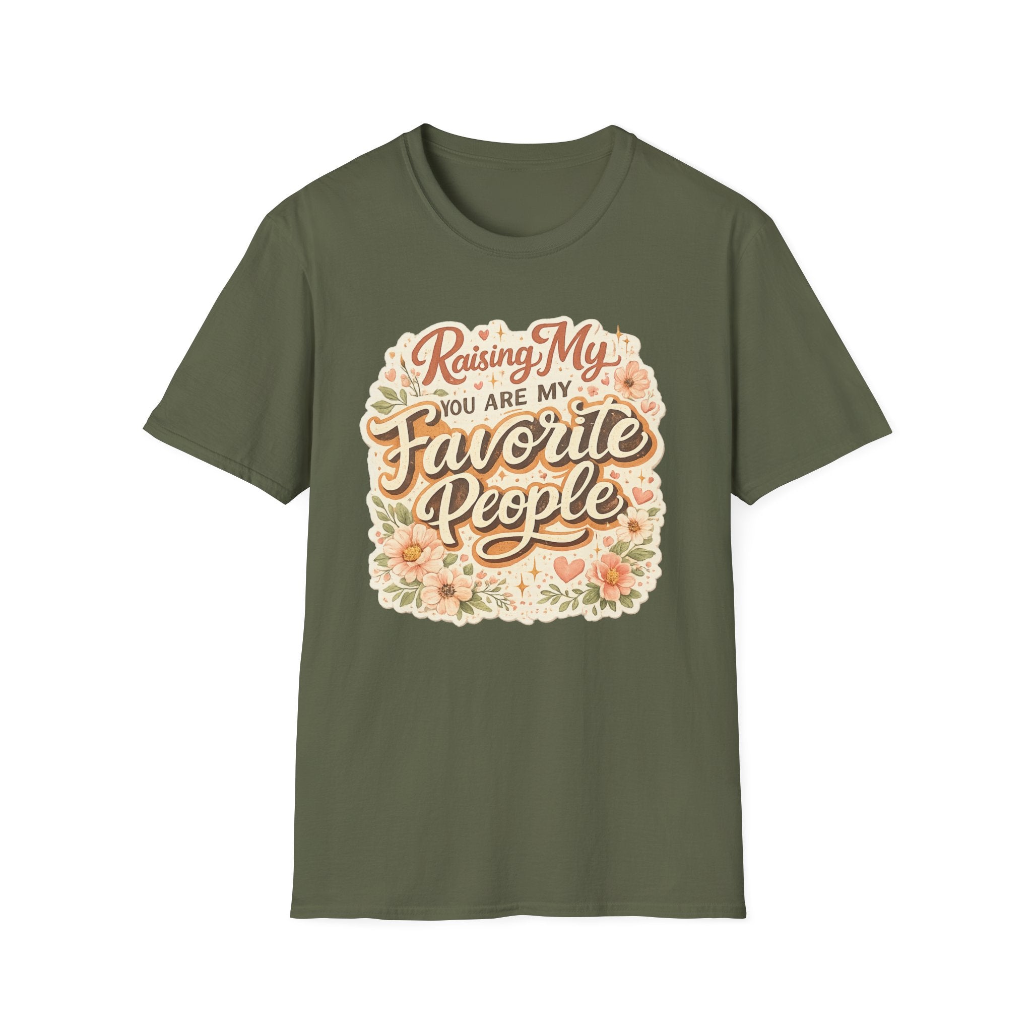 T-Shirt — "Raising My Favorite People" Floral Mom Shirt | Mother's Day Gift