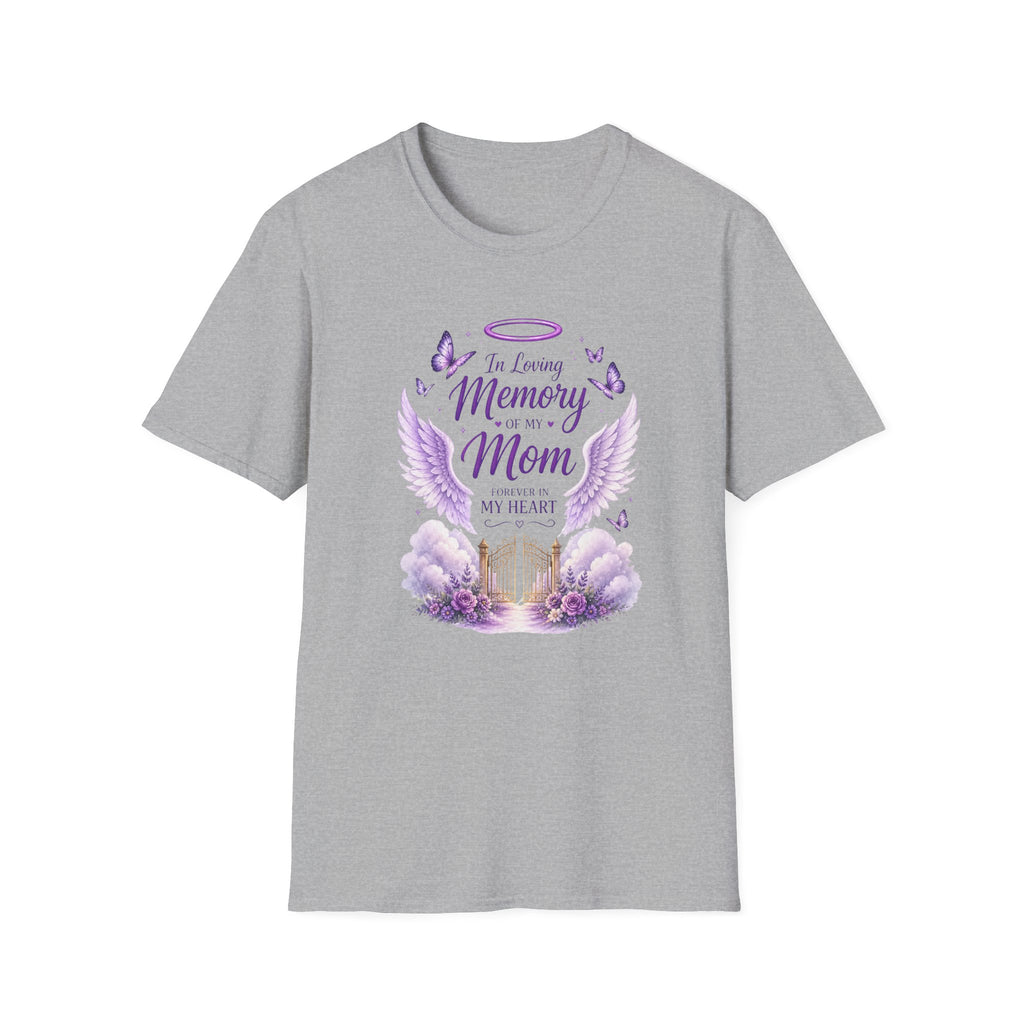 In Loving Memory Mom T-Shirt – Memorial Angel Wings Tribute