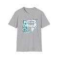 Ovarian Cancer Awareness Ribbon T-Shirt — "Strong & Hopeful: Fighting Ovarian Cancer Every Day"