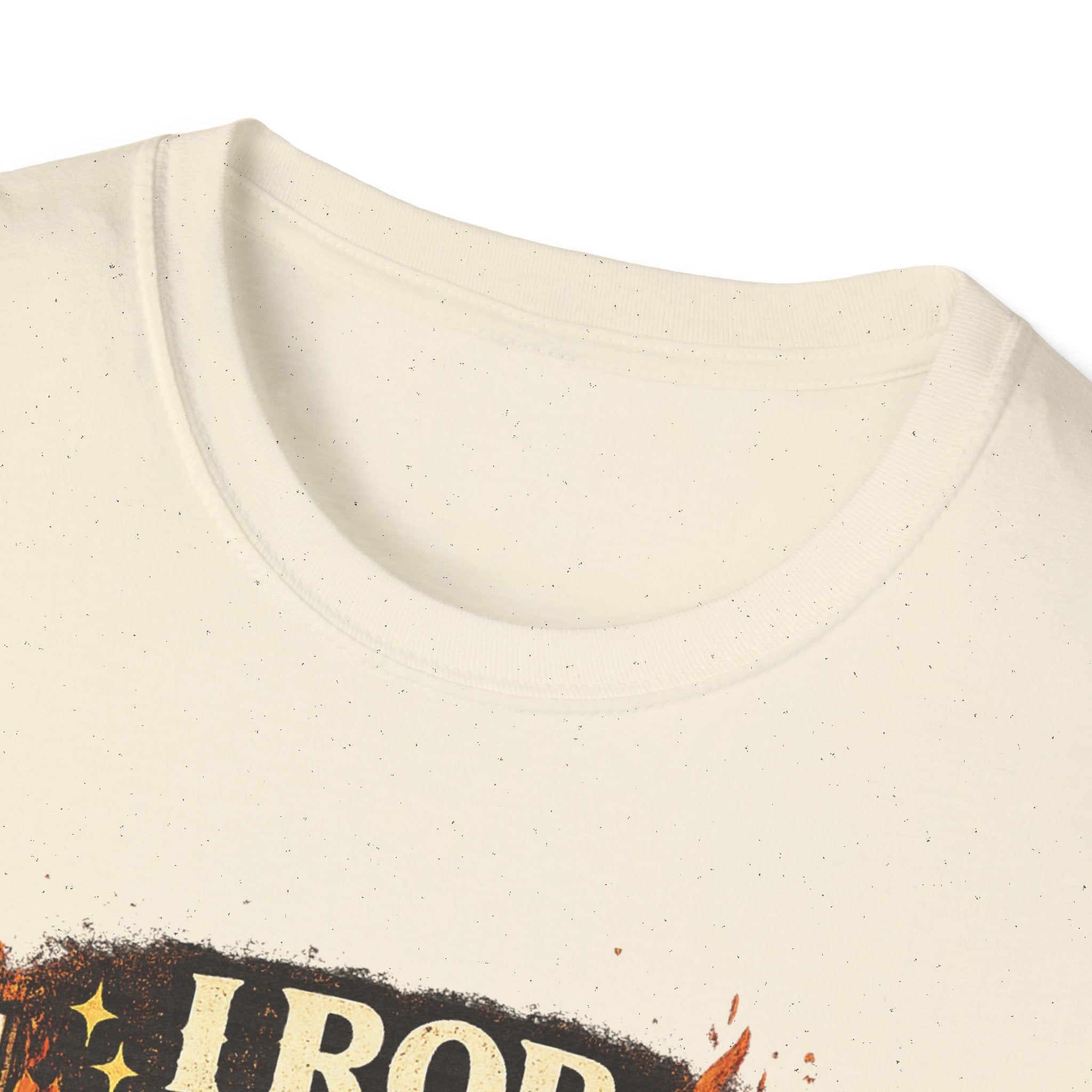 T-Shirt — "I Rob Hell for a Living" Flaming Cross Graphic