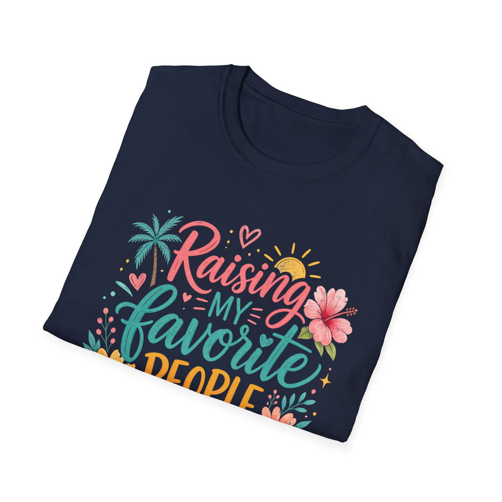Raising My Favorite People Floral T-Shirt — Motherhood Mom Shirt