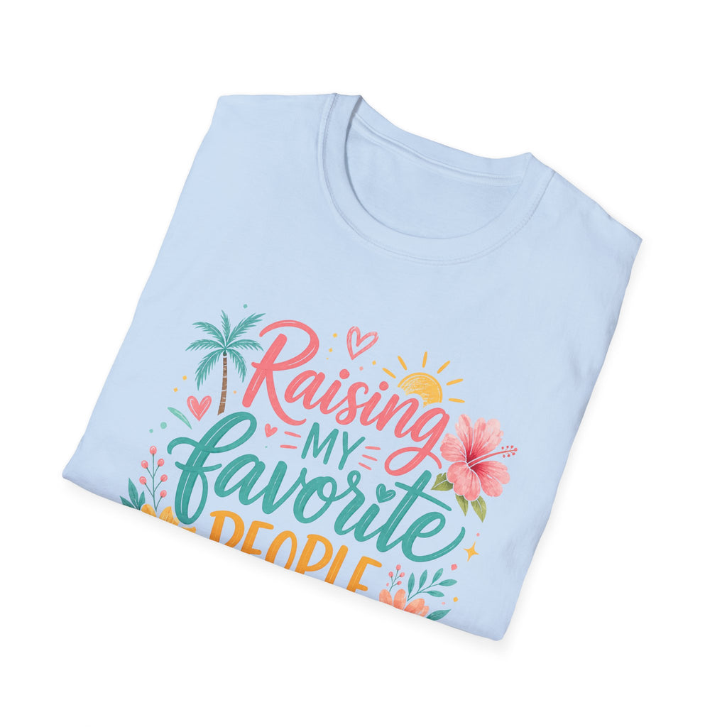 Raising My Favorite People Floral T-Shirt — Motherhood Mom Shirt