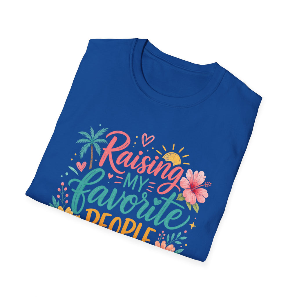 Raising My Favorite People Floral T-Shirt — Motherhood Mom Shirt