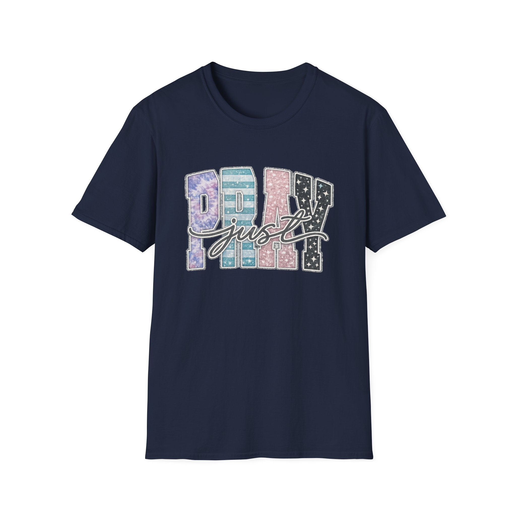 T-Shirt — "Busy Just" Pastel Pattern Graphic Tee