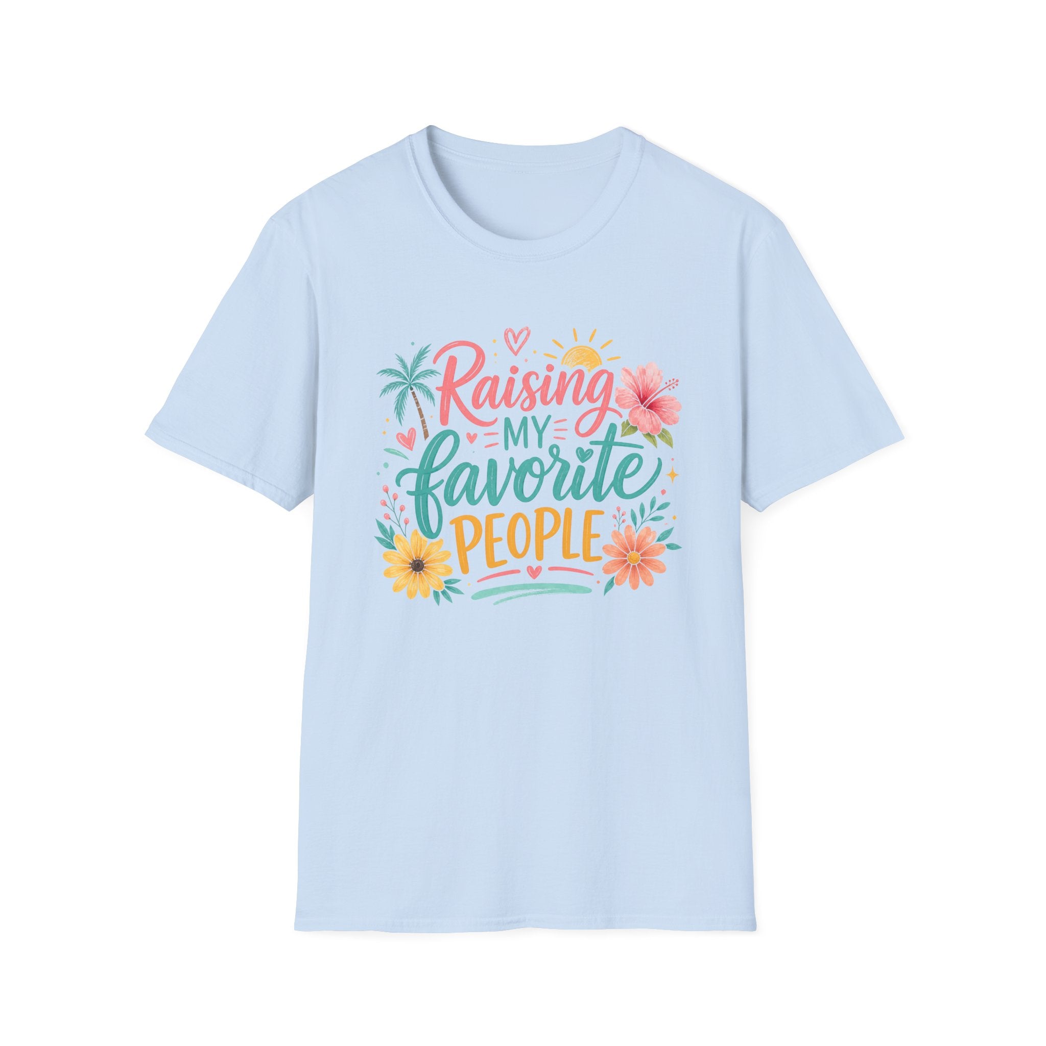 Raising My Favorite People Floral T-Shirt — Motherhood Mom Shirt