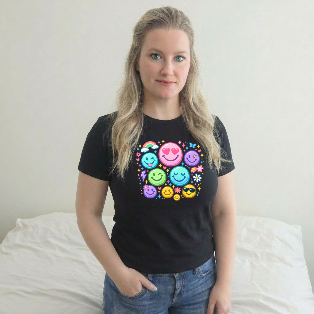 Smiley Mood Patchwork T-Shirt