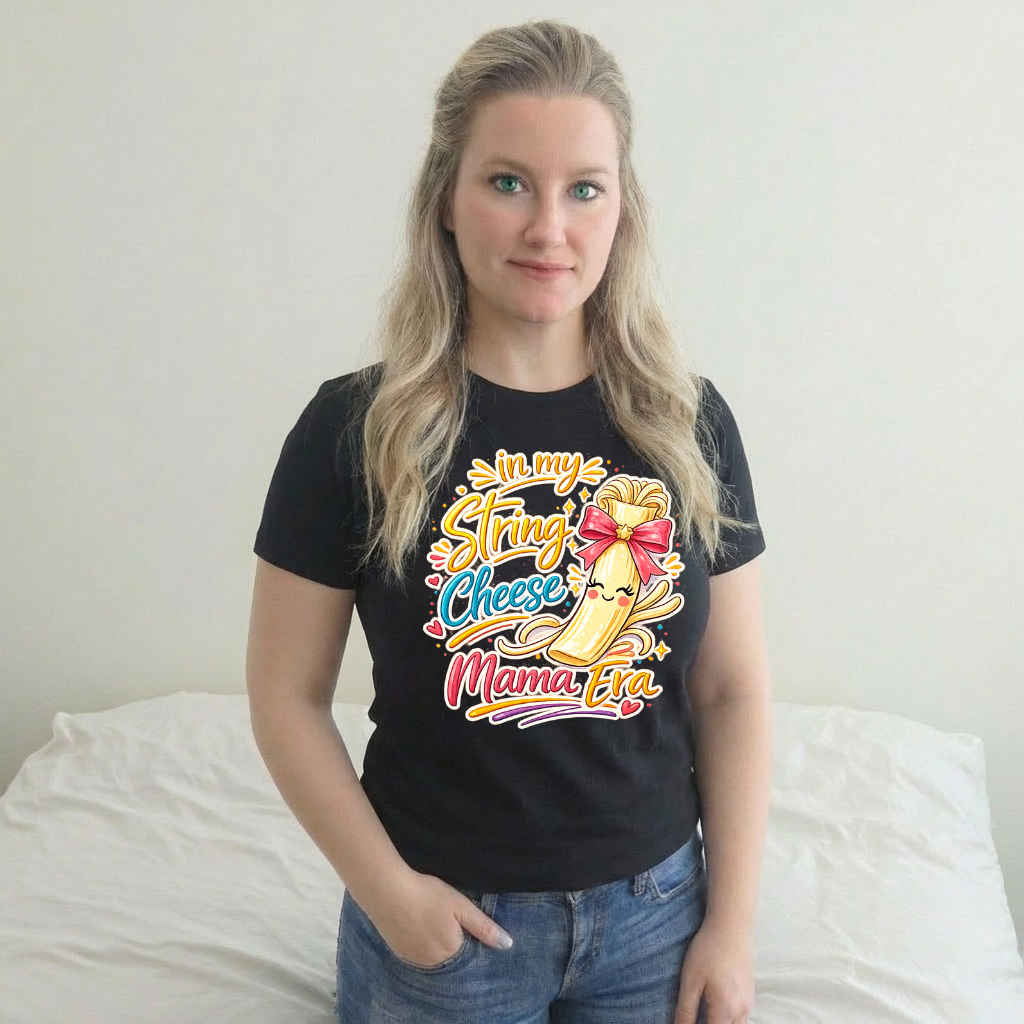 String Cheese Mama T-Shirt – "In My String Cheese Mama Era" Funny Mom Tee
