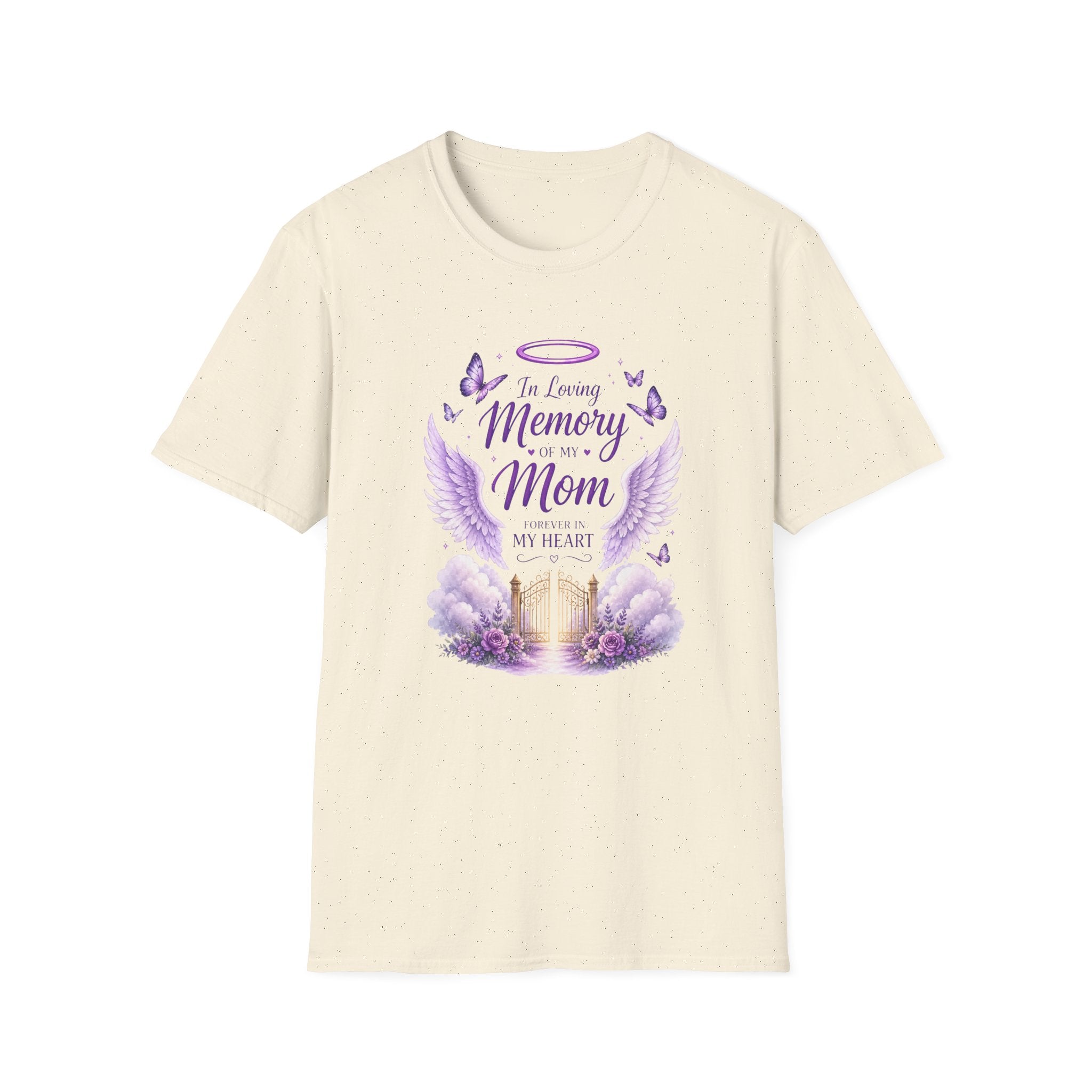 In Loving Memory Mom T-Shirt – Memorial Angel Wings Tribute