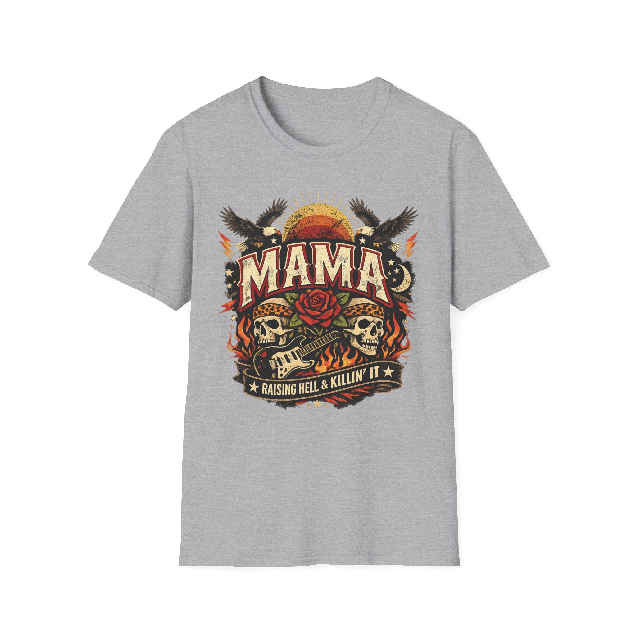 Mama Raising Hell & Killin' It Tee — Edgy Mother's Day Graphic T-Shirt