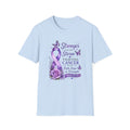 Cancer Awareness T-Shirt — "Stronger Than the Storm" Purple Ribbon Support Tee
