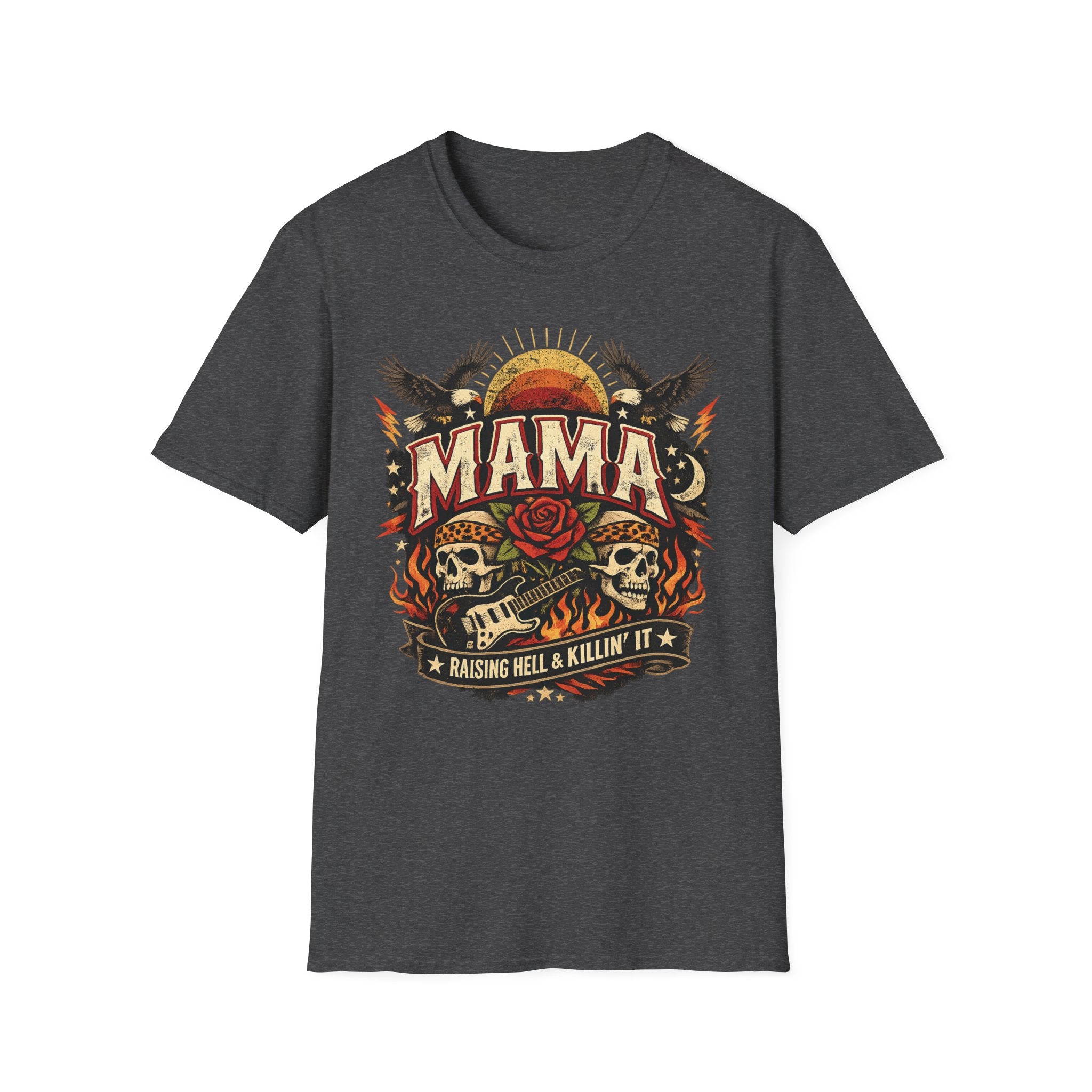 Mama Raising Hell & Killin' It Tee — Edgy Mother's Day Graphic T-Shirt