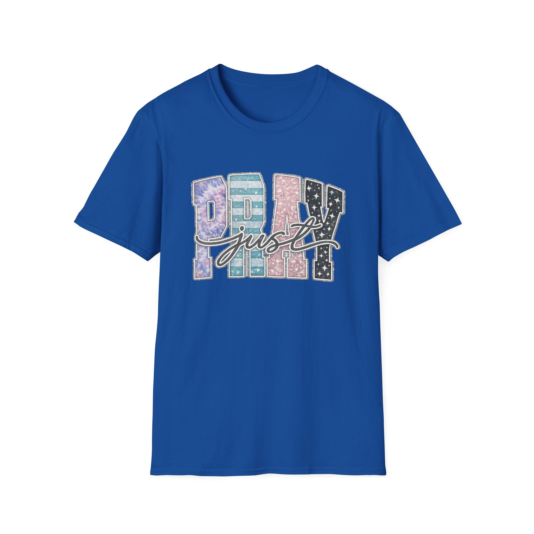 T-Shirt — "Busy Just" Pastel Pattern Graphic Tee