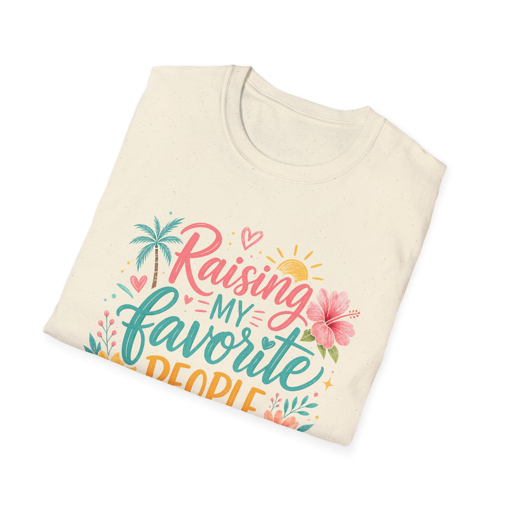 Raising My Favorite People Floral T-Shirt — Motherhood Mom Shirt