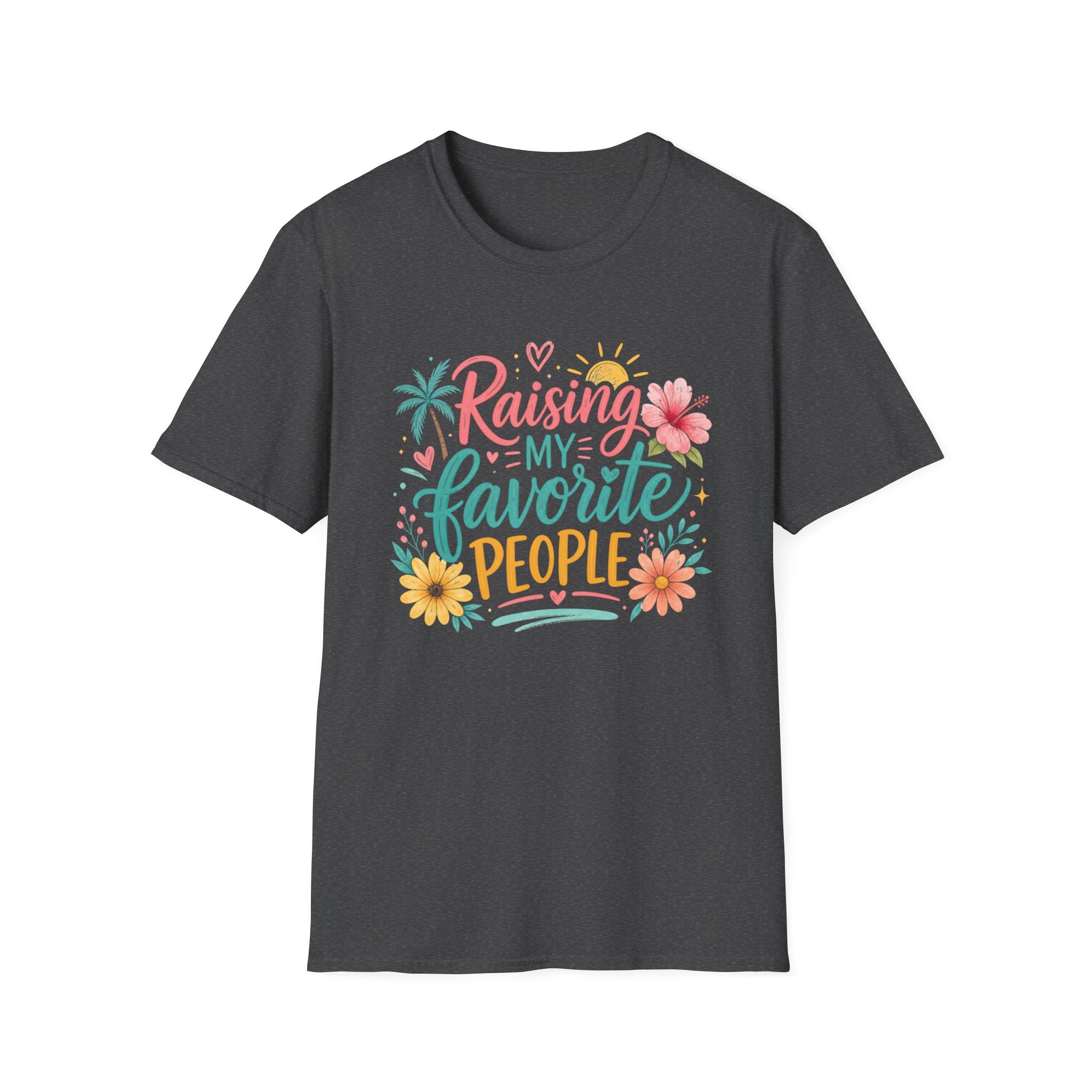 Raising My Favorite People Floral T-Shirt — Motherhood Mom Shirt