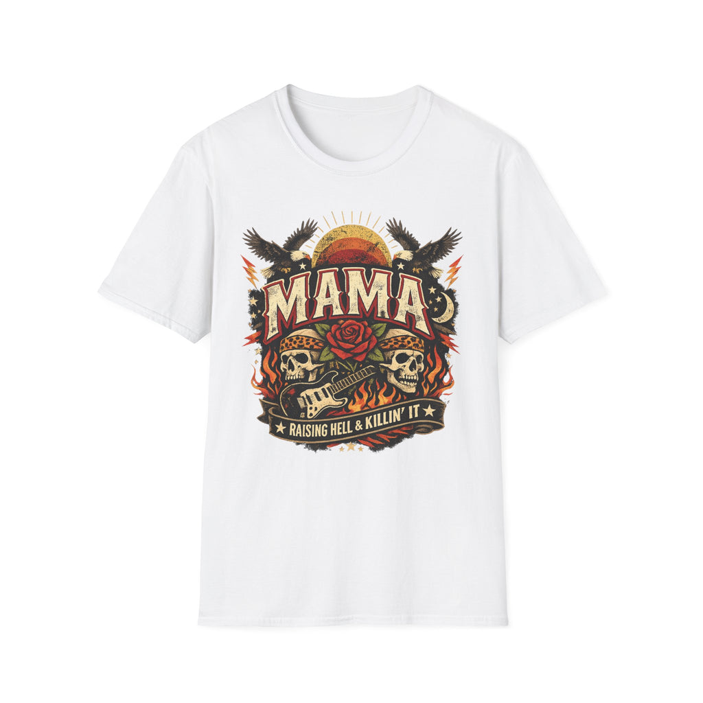 Mama Raising Hell & Killin' It Tee — Edgy Mother's Day Graphic T-Shirt