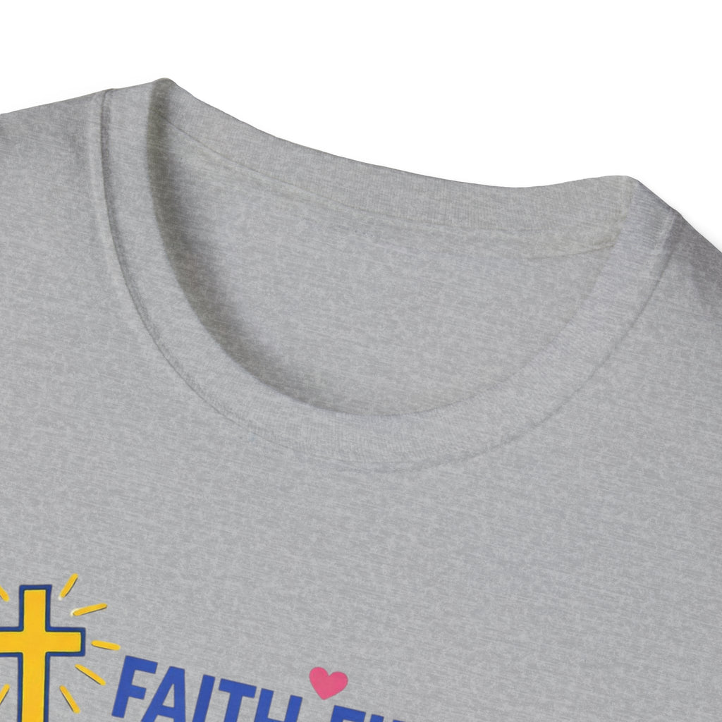 Faith-Filled Baseball Mama T-Shirt — "Faith Filled, Bible Thumpin', Baseball Luvin'"