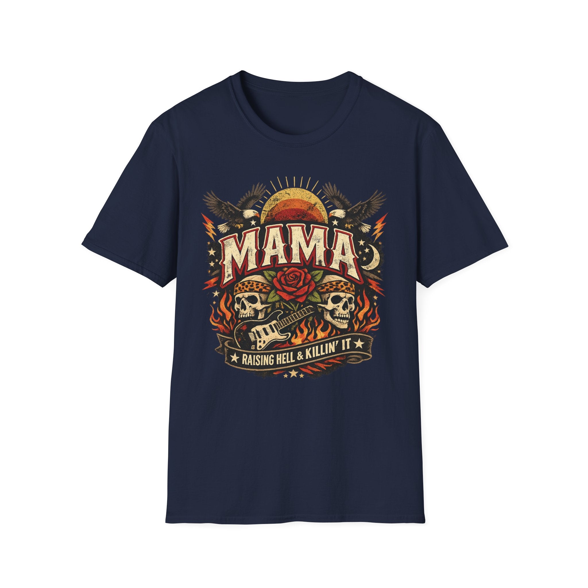 Mama Raising Hell & Killin' It Tee — Edgy Mother's Day Graphic T-Shirt