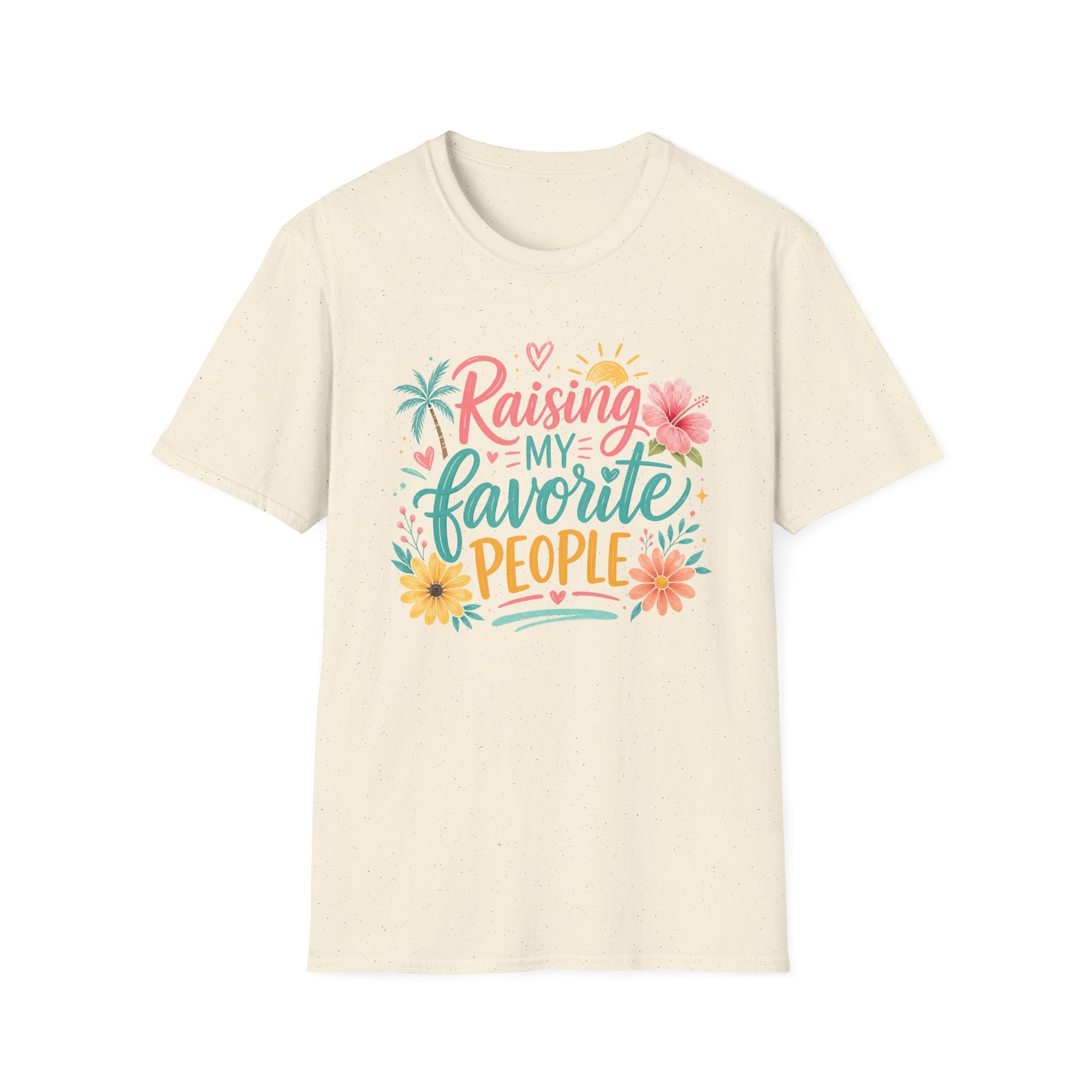 Raising My Favorite People Floral T-Shirt — Motherhood Mom Shirt