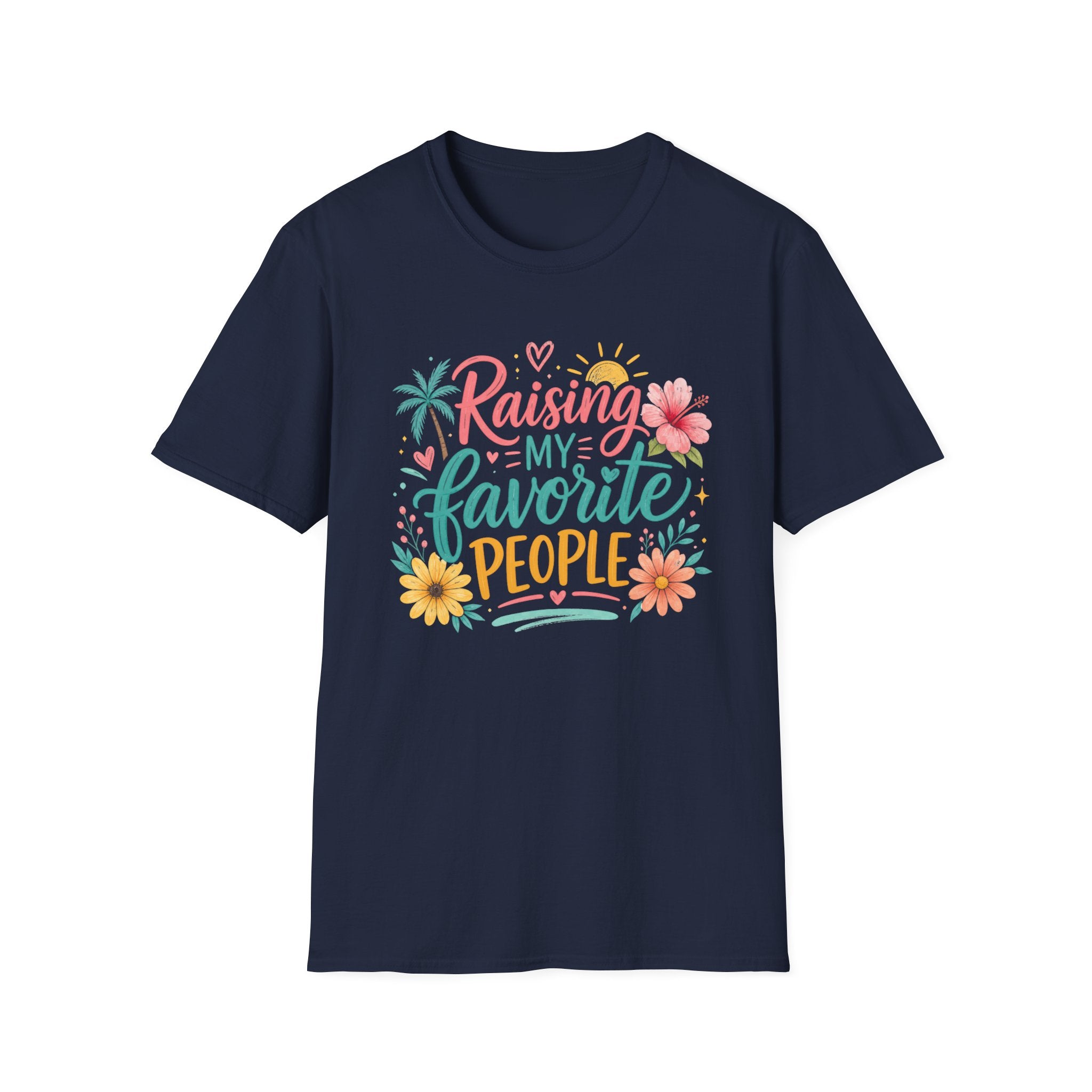 Raising My Favorite People Floral T-Shirt — Motherhood Mom Shirt