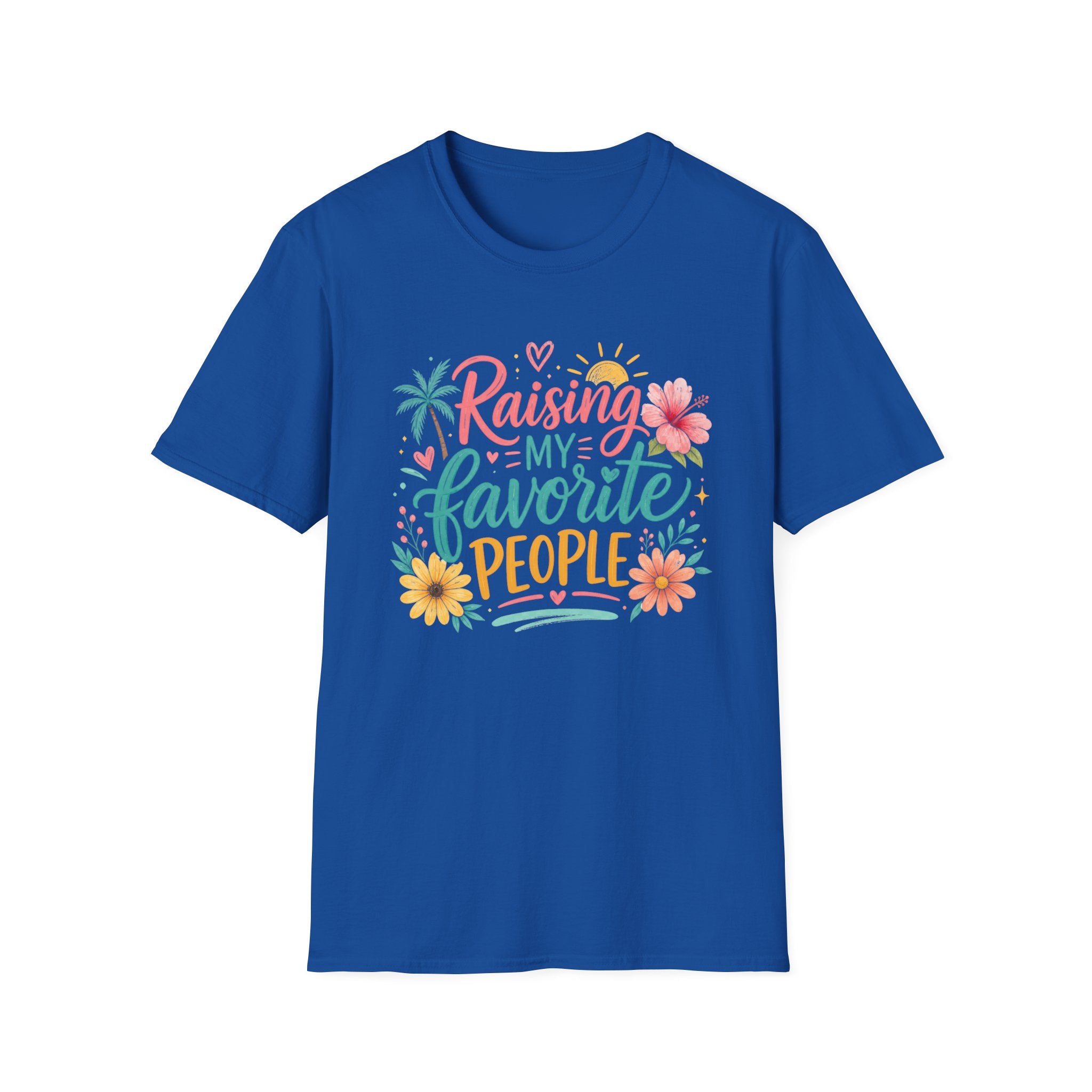 Raising My Favorite People Floral T-Shirt — Motherhood Mom Shirt