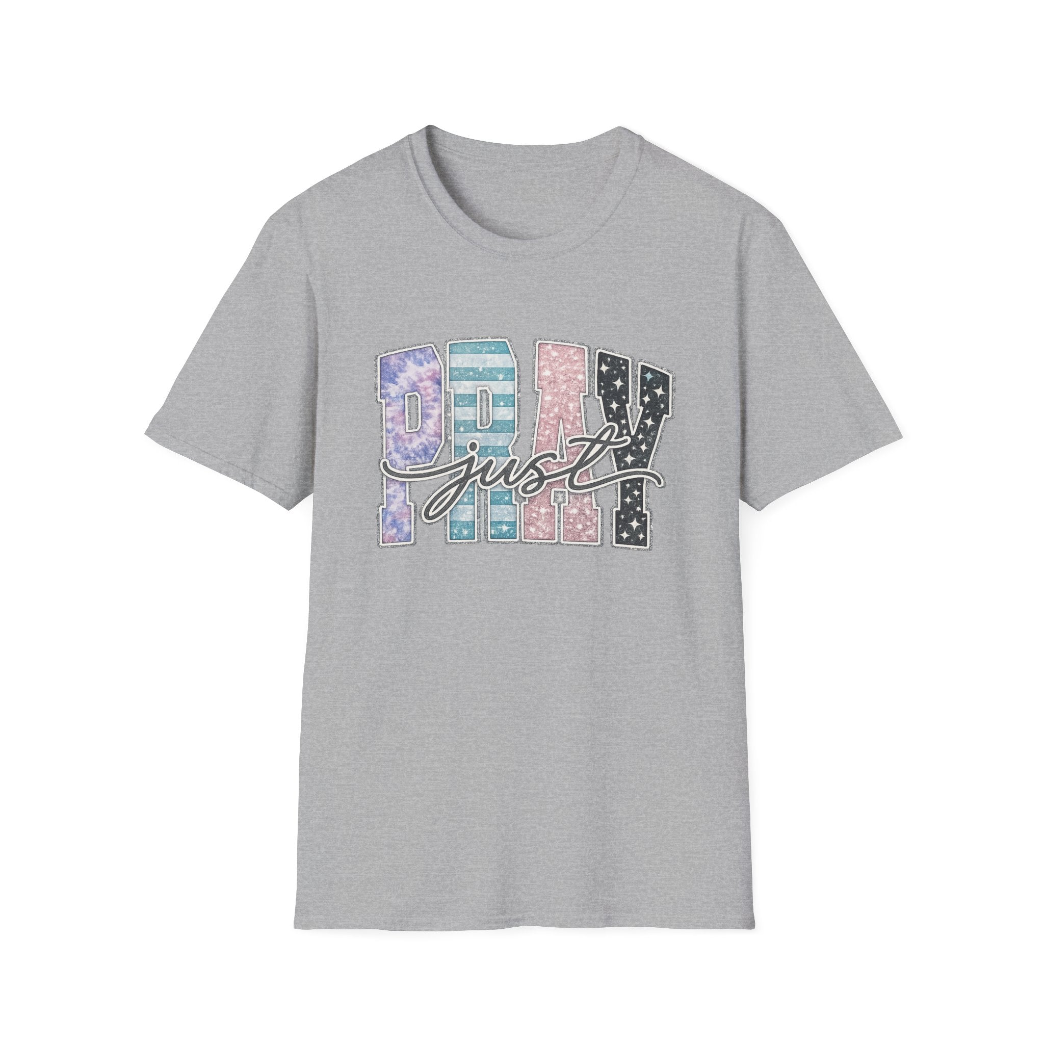 T-Shirt — "Busy Just" Pastel Pattern Graphic Tee