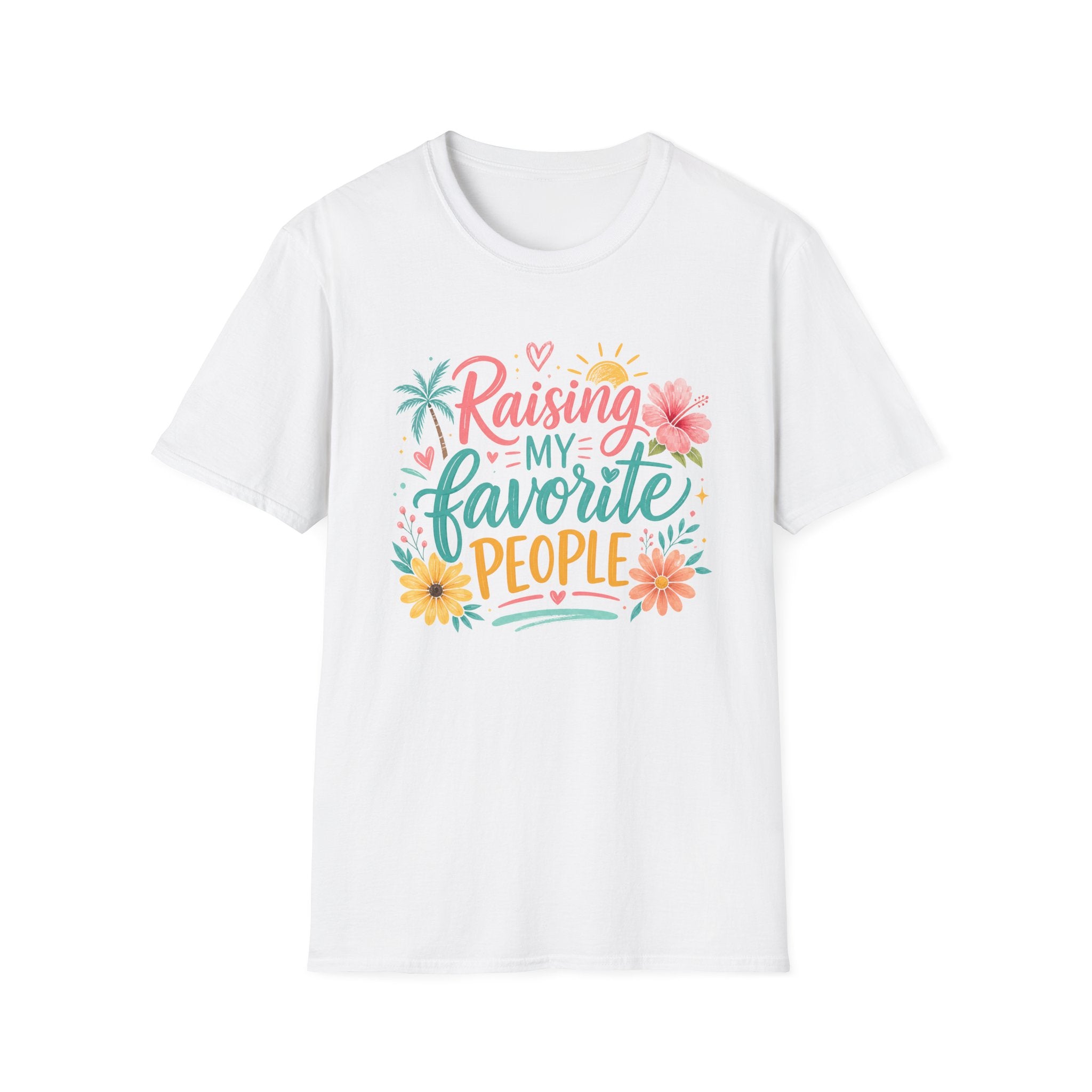 Raising My Favorite People Floral T-Shirt — Motherhood Mom Shirt