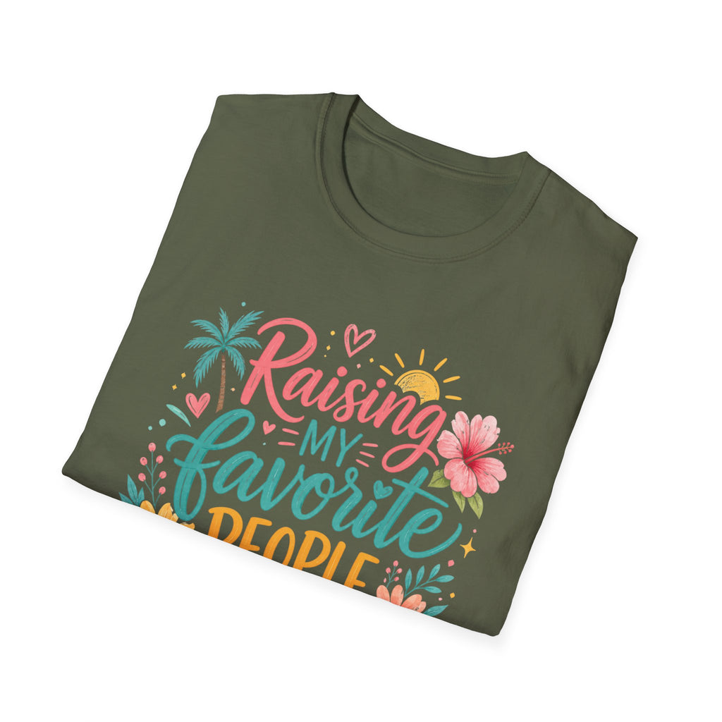 Raising My Favorite People Floral T-Shirt — Motherhood Mom Shirt