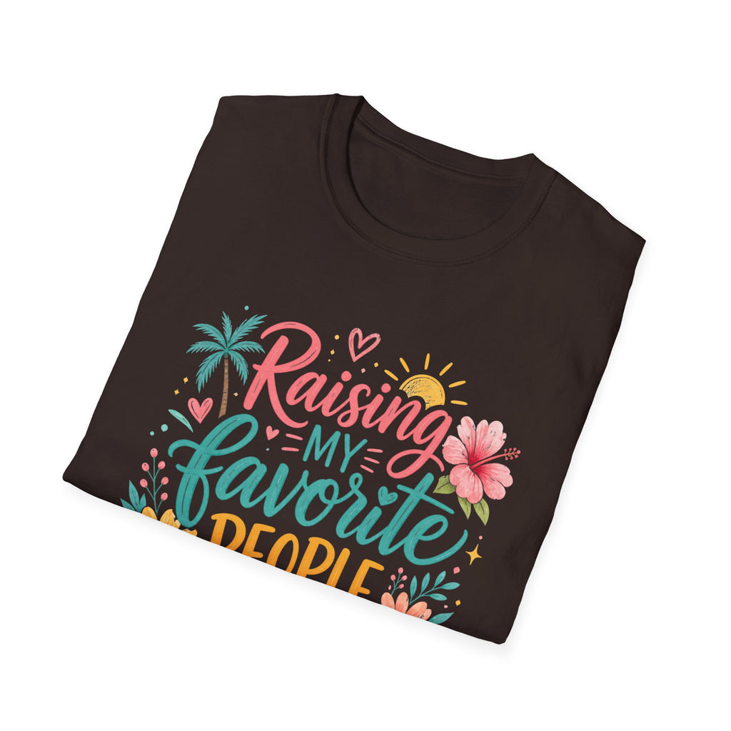 Raising My Favorite People Floral T-Shirt — Motherhood Mom Shirt